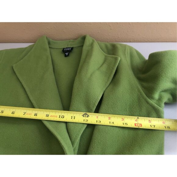Eileen Fisher Wool Cashmere Blend Jacket Women’s XS Lime Green - Picture 7 of 15
